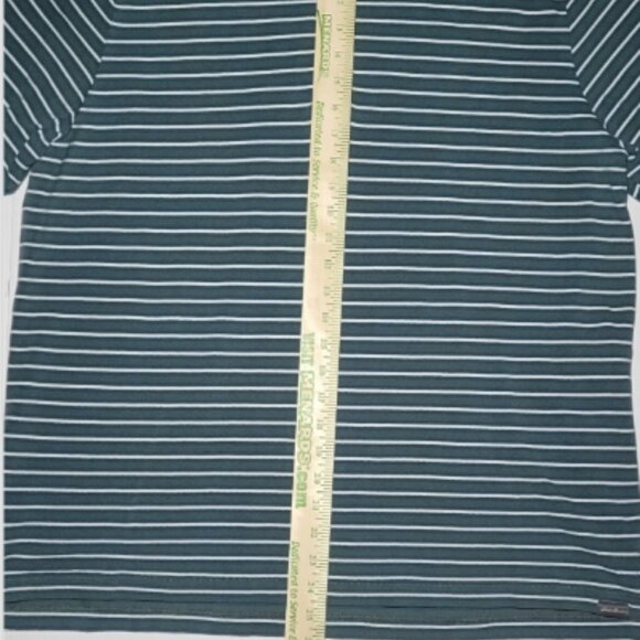 Eddie Bauer Mens Green, Blue and White Striped Short Sleeve Cotton Polo Size XL - Picture 6 of 9